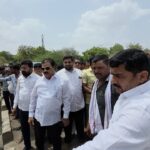 शेलाूपूर  नदी खोलीकरण व बंधारा कामांची आमदार संजुभाऊ गायकवाड यांच्याकडून पाहणी