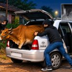 बसस्थानक परिसरातून गाय चोरी; सीसीटीव्हीमध्ये घटना कैद, व्हिडिओ सोशल मीडियावर व्हायरल